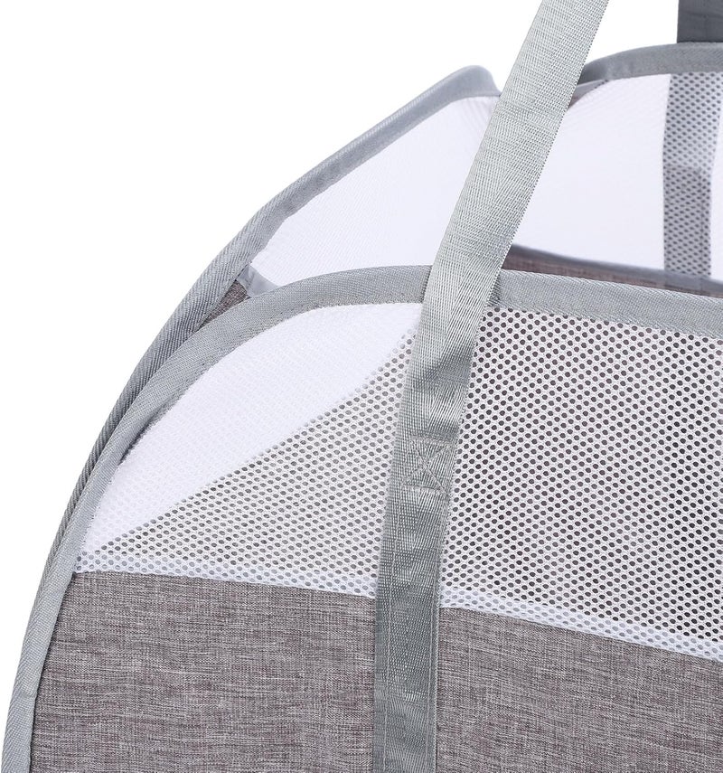 Shock rubber edge 1Pcs Foldable Laundry Hamper, 90L Large Capacity, High Strength Webbing Handle, Thickened Oxford Cloth, Steel Wire Lining, Polyester Mesh (Gray) Long lasting universal build Consistent single item quality Consistent steady quality All-item unified delivery Dispersed regional warehouses Diverse purchase options Salt mist resistant Lightweight Size-sorted warehouse storage Modern versatile shape Intercity storage hub Global flexible assemble picks Elegant appearance Occasional & permanent usable Most item matching trendy design Precision polished solid material On-demand local restock General compatible design Authorized haulage delivery Periodic restock local Certified stocked merchandise Certified local stock Globally spread simple design All user affordable trusted quality - Image 4