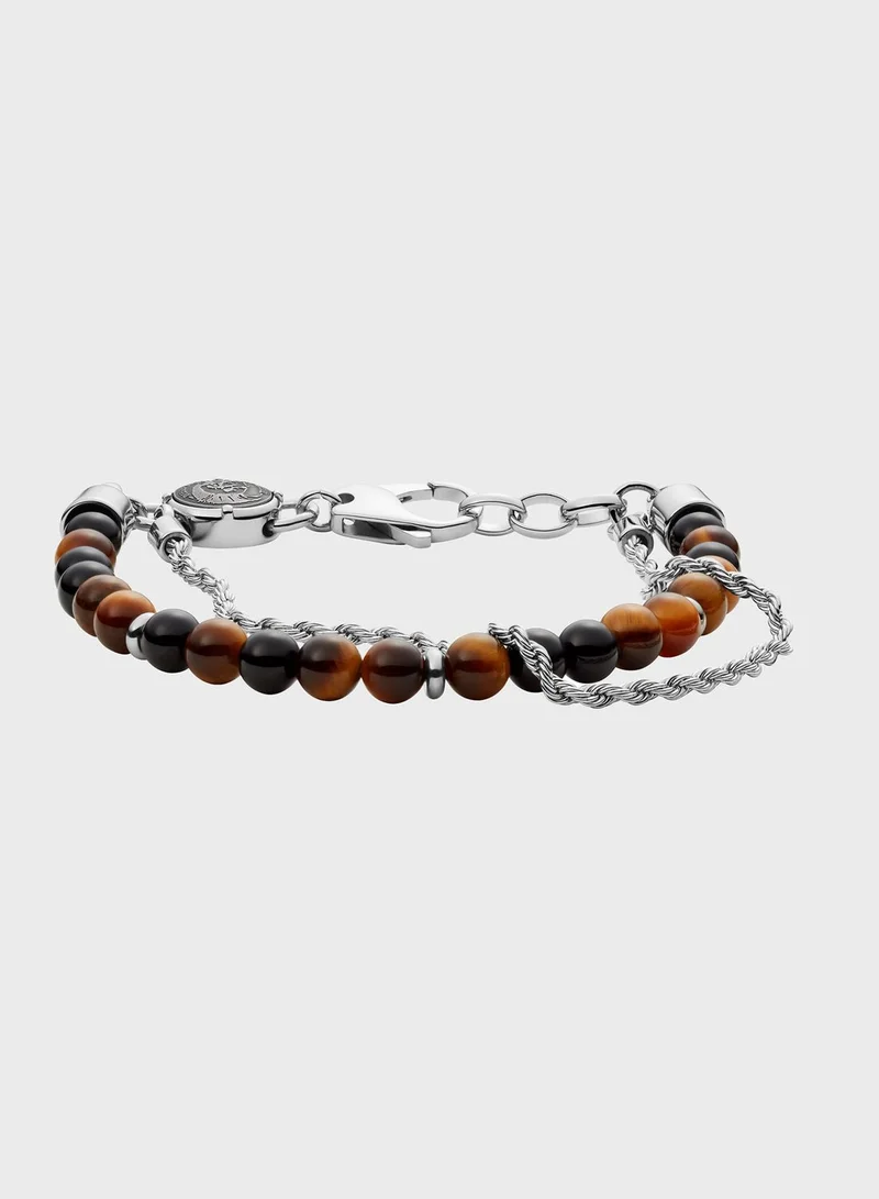 DIESEL Dx1320040 Tiger Eye Bead Bracelet