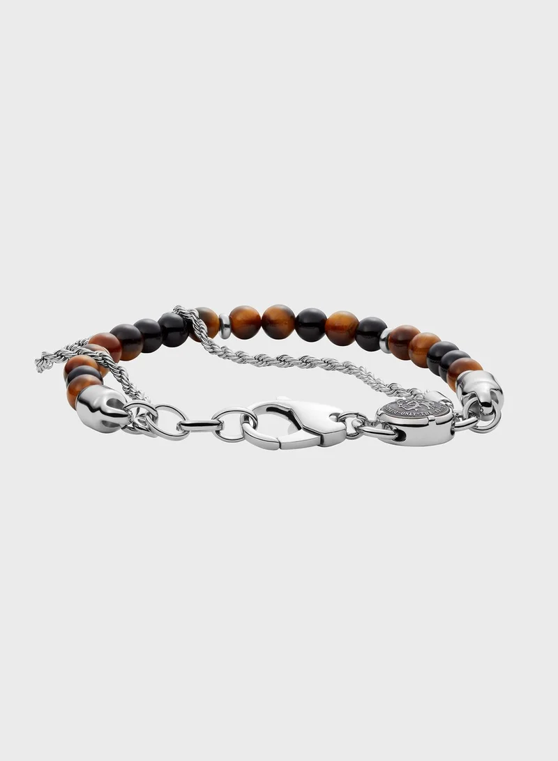 DIESEL Dx1320040 Tiger Eye Bead Bracelet