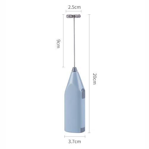 Bonsenkitchen Portable Handheld Milk Frother - Electric Coffee Frother for Lattes, Cappuccinos, Hot and Cold Drinks - Battery Operated with Stainless Steel Whisk - Easy to Use and Clean(Gray) - Image 2