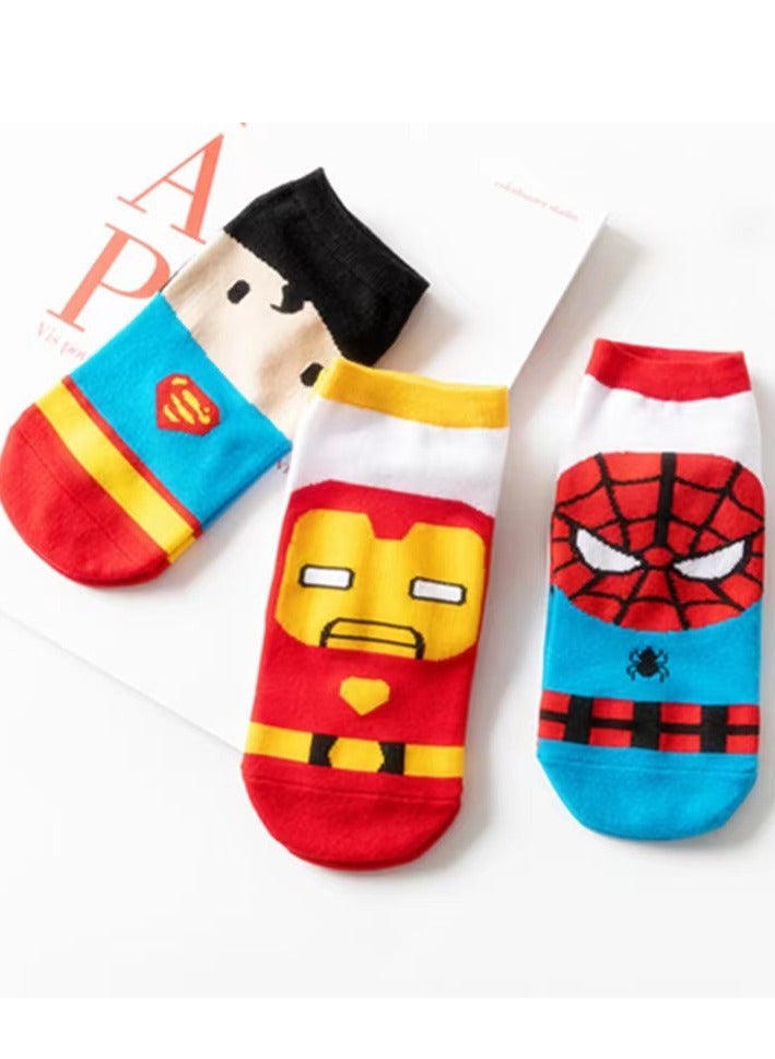 Avengers Superhero Cosplay Socks Cartoon Cosplay 5pcs/Set Boys Socks - Image 3