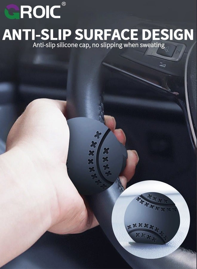 GROIC Car Steering Wheel Knob Spinners, Universal Vehicle Steering Wheel Ball Knob Vehicle, Steering Wheel Spinners Ball Suicide Knob for Car, Trucks, Tractors, Boat - Image 5