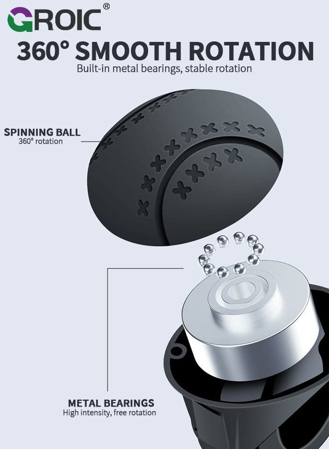 GROIC Car Steering Wheel Knob Spinners, Universal Vehicle Steering Wheel Ball Knob Vehicle, Steering Wheel Spinners Ball Suicide Knob for Car, Trucks, Tractors, Boat - Image 3