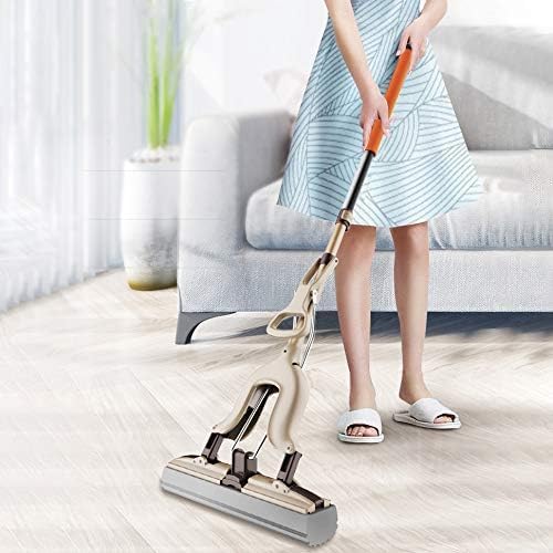Suicune PVA Sponge Mop for Floor Cleaning Stainless Steel Butterfly mop for Cleaning Floor Sponge Mop Stick for Bathroom Cleaning - Image 2