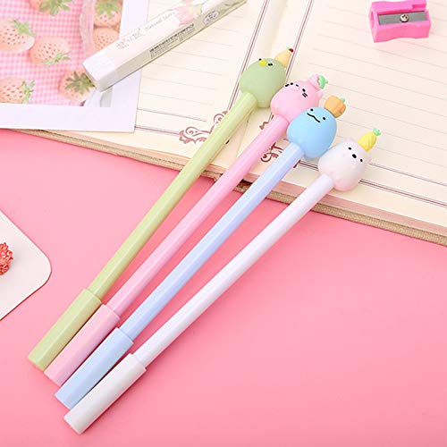 KRIZJUES 12 Pcs Kawaii Cute Gel Ink Pens, Suitable for Writing, Gifts for Children and Teachers, Black Refill 0.5mm - Image 4