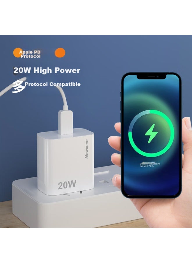Newmine Apple Charger, Iphone 16 Charging Head, Pd20w Fast Charging, Compatible With Apple 15/14/13/ipad Tablets, Type-c Port Plug - Image 5