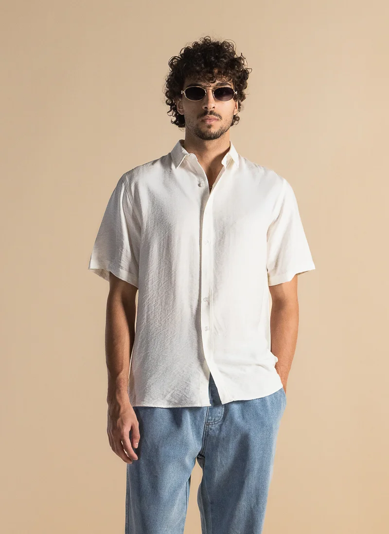 شايبس قميص مريح من مزيج الكتان