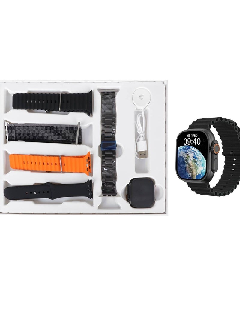 Oteeto TU96 Smart Duo Smart Watch AMOLED Display with Bluetooth Earphone and Wireless Charger - Image 3