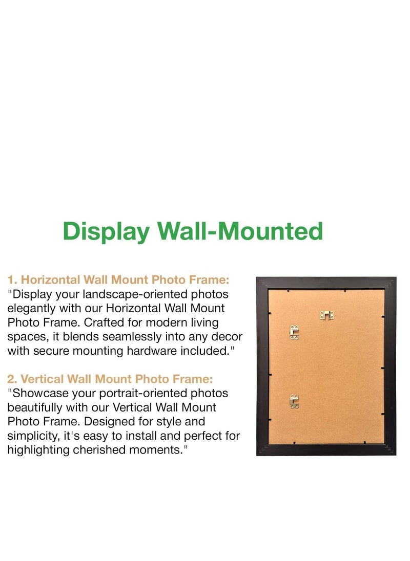 Decorhills Brown PVC Photo Frame 16x20 CM – Elegant Plastic Picture Frame for Office, Bedroom, Living Room, and Hallway – Stylish Wall & Tabletop Display for Cherished Memories  - Image 4