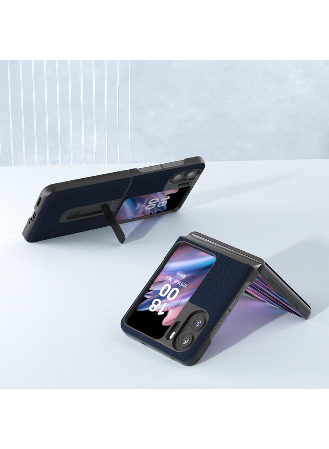 اس-توب جراب قابل للطي لهاتف OPPO Find N2 من ABEEL مصنوع من الجلد الطبيعي مع حامل من سلسلة Luolai - Image 3