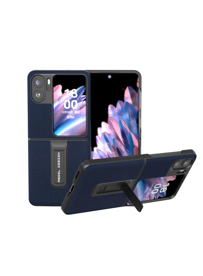 اس-توب جراب قابل للطي لهاتف OPPO Find N2 من ABEEL مصنوع من الجلد الطبيعي مع حامل من سلسلة Luolai - Image 1