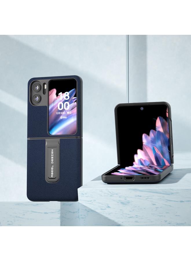 اس-توب جراب قابل للطي لهاتف OPPO Find N2 من ABEEL مصنوع من الجلد الطبيعي مع حامل من سلسلة Luolai - Image 2