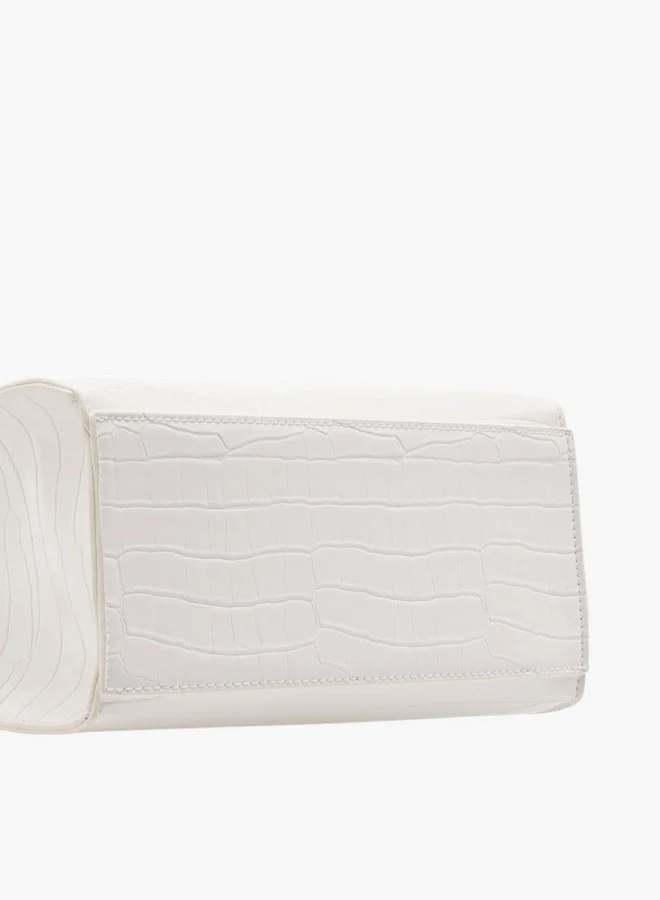 Flora Bella By Shoexpress Women's Textured Crossbody Bag with Detachable Strap
