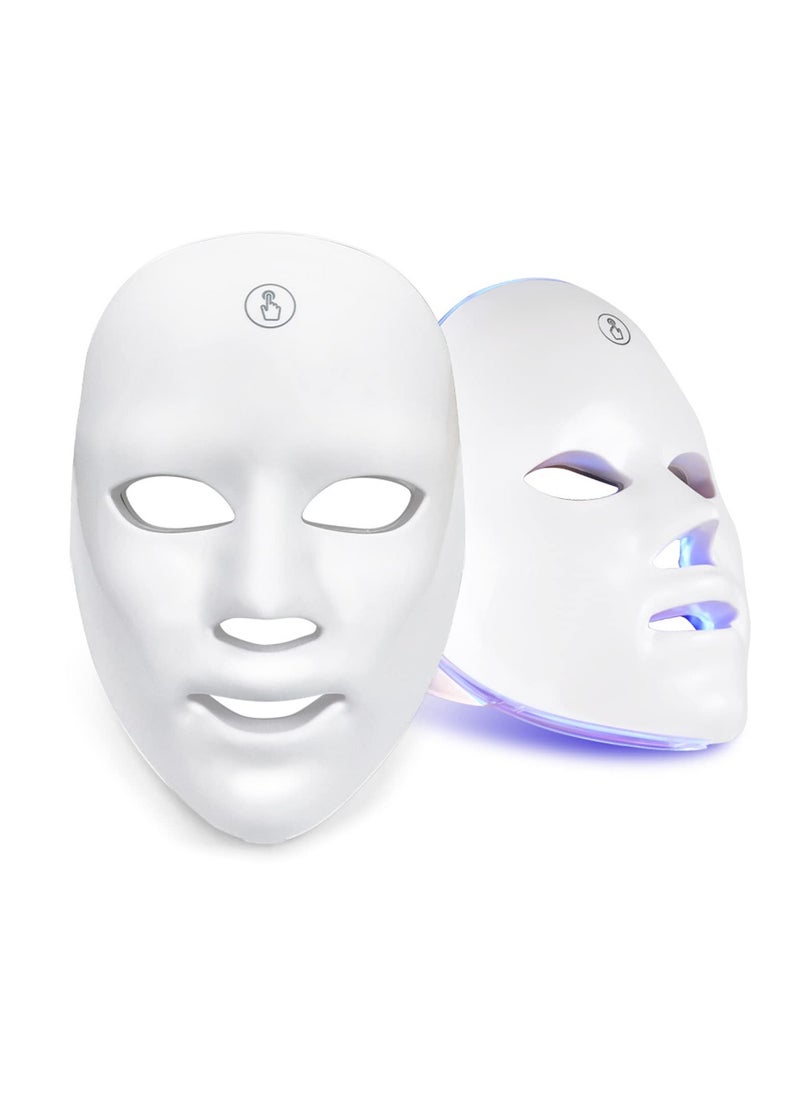 SYOSI LED Light Therapy Face Mask, 7 Colours Light Therapy Mask Beauty Photon Therapy Mask for Face Skin Rejuvenation Facial Skin Treatment Anti-Aging Anti Acne Anti Wrinkle  - Image 1