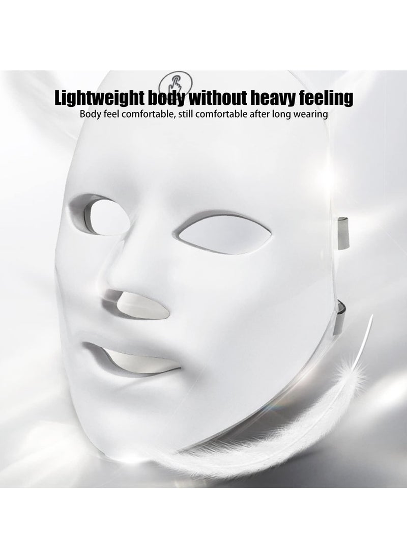 SYOSI LED Light Therapy Face Mask, 7 Colours Light Therapy Mask Beauty Photon Therapy Mask for Face Skin Rejuvenation Facial Skin Treatment Anti-Aging Anti Acne Anti Wrinkle  - Image 2