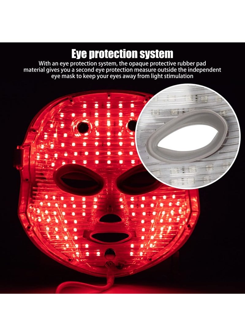 SYOSI LED Light Therapy Face Mask, 7 Colours Light Therapy Mask Beauty Photon Therapy Mask for Face Skin Rejuvenation Facial Skin Treatment Anti-Aging Anti Acne Anti Wrinkle  - Image 4