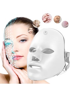 SYOSI LED Light Therapy Face Mask, 7 Colours Light Therapy Mask Beauty Photon Therapy Mask for Face Skin Rejuvenation Facial Skin Treatment Anti-Aging Anti Acne Anti Wrinkle  - Image 5
