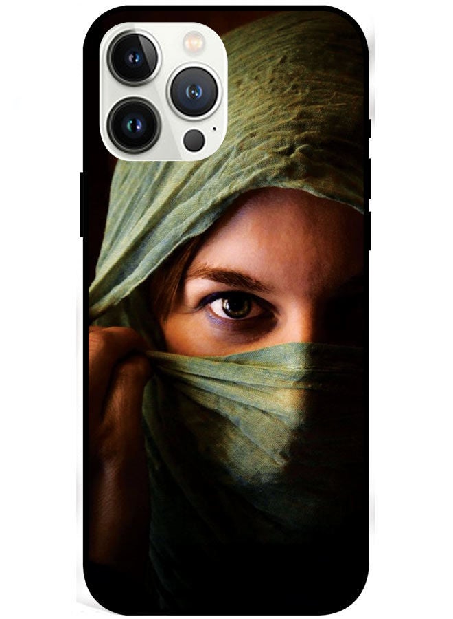 EYE CATCH iPhone 13 Pro Max 6.7" Protective Case Cover Smart Series for iPhone 13 Pro Max Girl Show One Eye  - Image 1