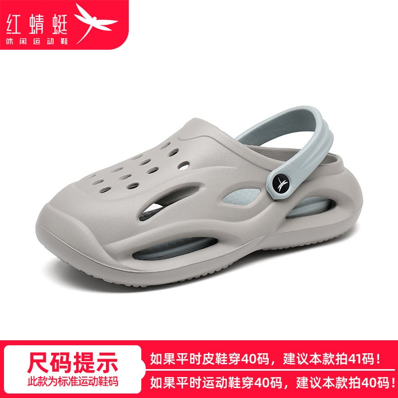Red Dragonfly Wading Men'S Sandals Croc Shoes Men'S Deodorant Anti-Slip Outerwear Tracing Shoes Sandals And Slippers - Image 1