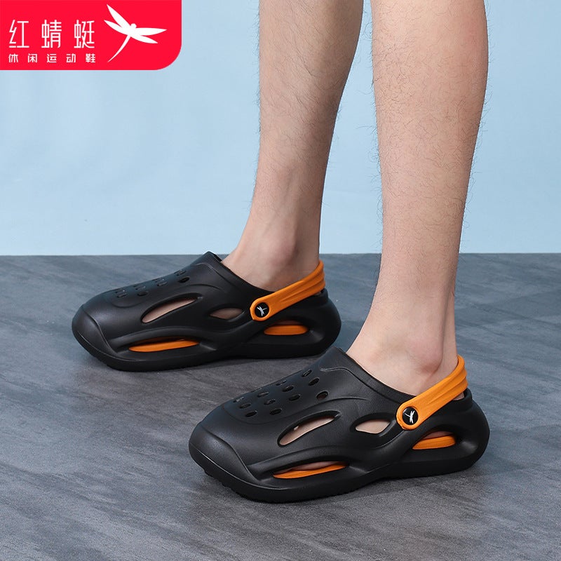 Red Dragonfly Wading Men'S Sandals Croc Shoes Men'S Deodorant Anti-Slip Outerwear Tracing Shoes Sandals And Slippers - Image 4