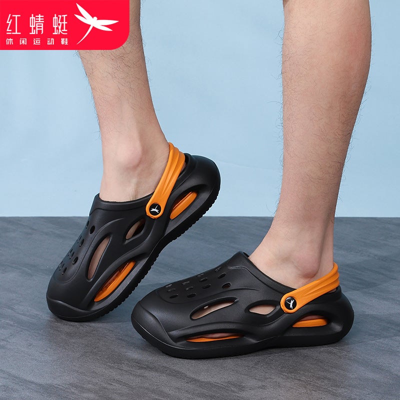 Red Dragonfly Wading Men'S Sandals Croc Shoes Men'S Deodorant Anti-Slip Outerwear Tracing Shoes Sandals And Slippers - Image 3
