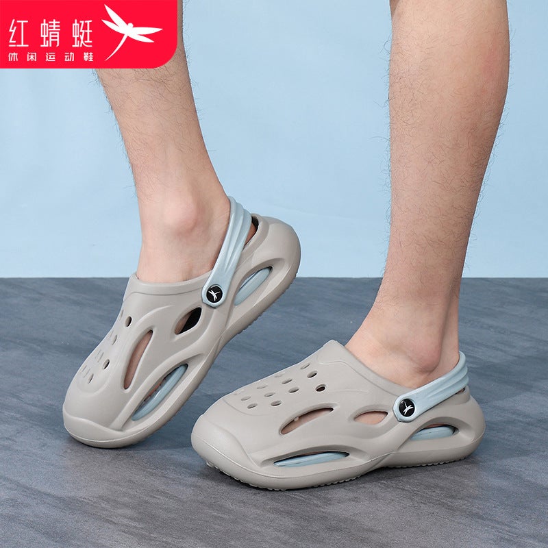 Red Dragonfly Wading Men'S Sandals Croc Shoes Men'S Deodorant Anti-Slip Outerwear Tracing Shoes Sandals And Slippers - Image 5