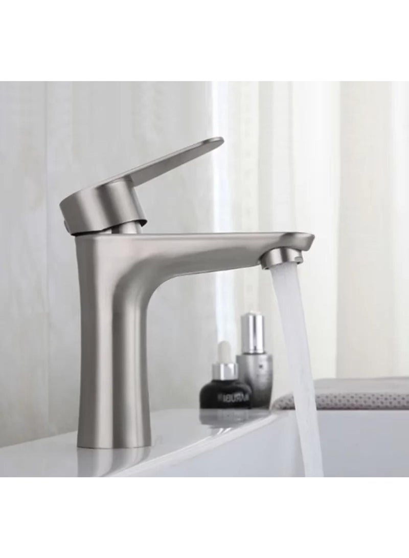 Wash Basin Mixer Faucet,Bathroom Basin Faucet,Water Mixer Kitchen Hot and Cold Water, Single Tap for Sink, Bathroom Sink Faucets with Included Hoses - Image 4