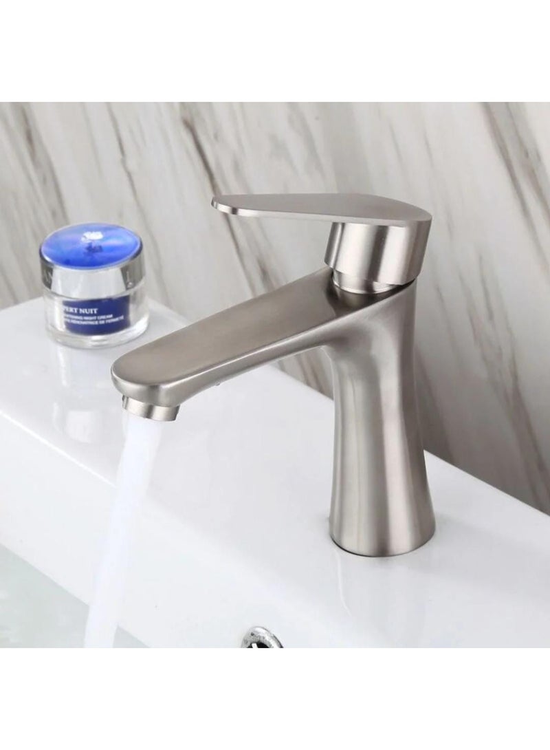 Wash Basin Mixer Faucet,Bathroom Basin Faucet,Water Mixer Kitchen Hot and Cold Water, Single Tap for Sink, Bathroom Sink Faucets with Included Hoses - Image 2