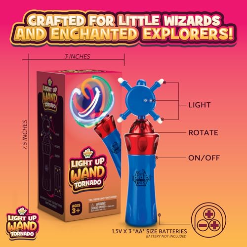 IPIDIPI TOYS Spinning Light Up Wand for Kids LED Magic Swirling Christmas Stocking Stuffers Goodie Bag Toys Ideal Gift Birthday Party Favors for Boys Girls - Image 5