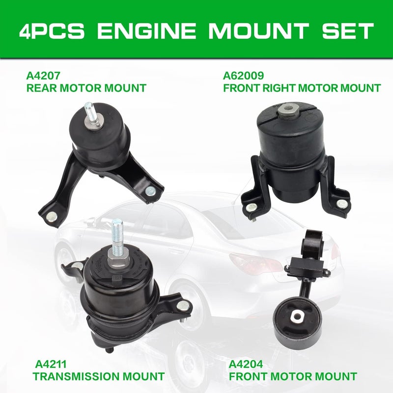 LOONGRIE Engine Motor and Transmission Mounts Set for 2007-2011 Camry - Image 2