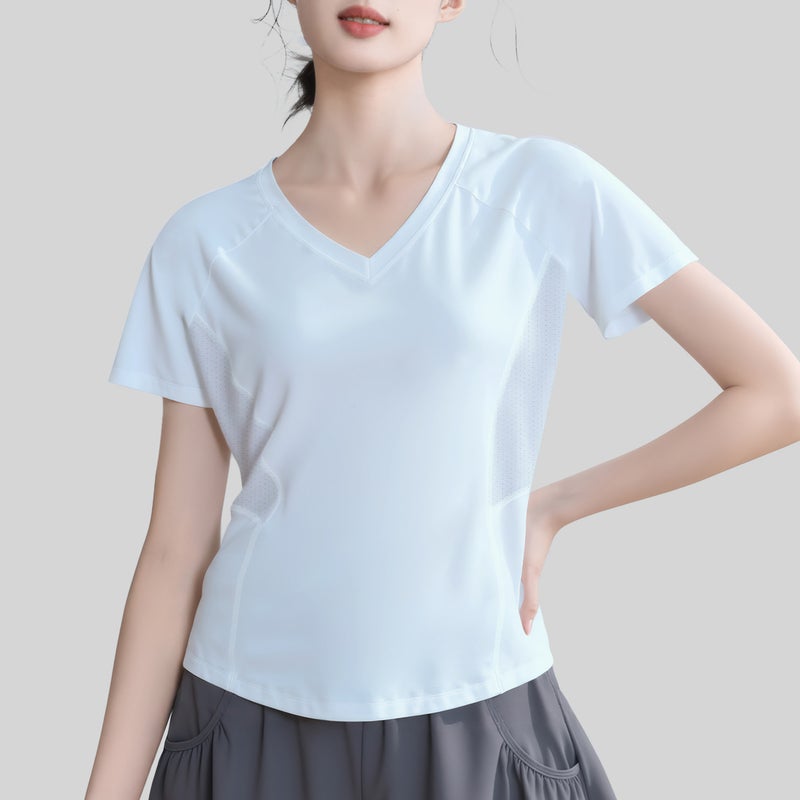 Women's Mesh Back Yoga T-Shirt - Image 3