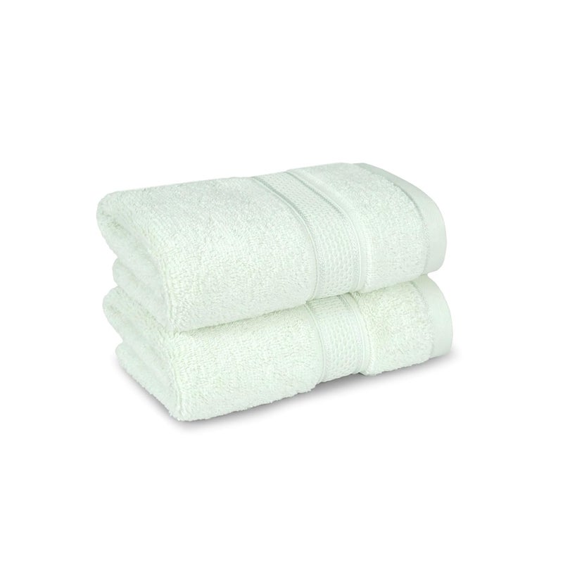MYTRIDENT Trident Towels for Hand, Indulgence Collection, 100% Cotton Towels for Men/Women, Premium Hand Towel Set, 600 GSM, 2 Pc Hand Towel, 40 cm x 60 cm - Fair Jade - Image 1