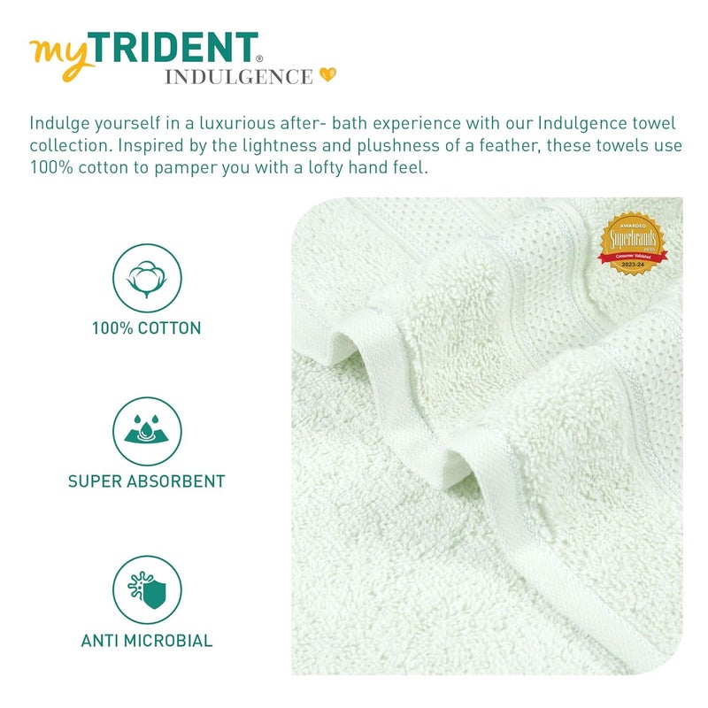 MYTRIDENT Trident Towels for Hand, Indulgence Collection, 100% Cotton Towels for Men/Women, Premium Hand Towel Set, 600 GSM, 2 Pc Hand Towel, 40 cm x 60 cm - Fair Jade - Image 5