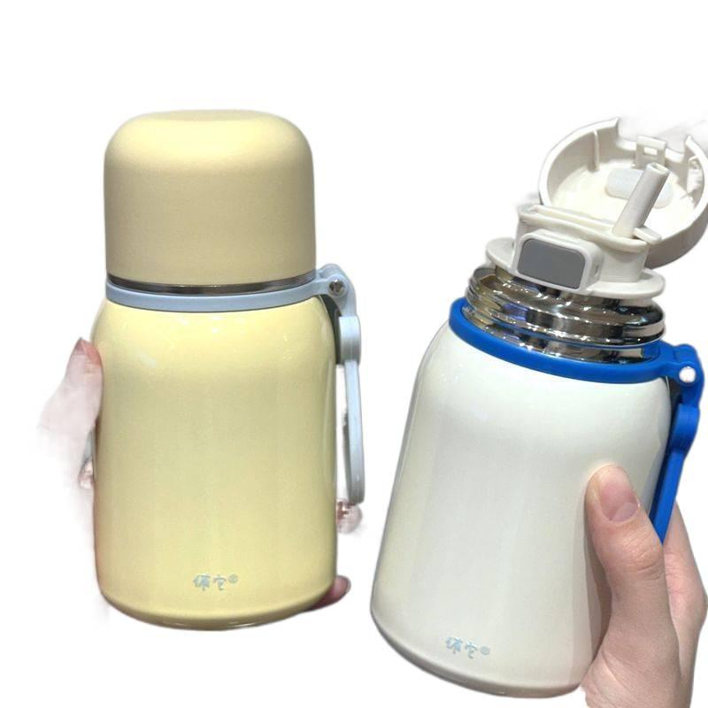 420 ml Stainless Steel Water Bottle Kids with Sipper Lid in Pink - Image 2