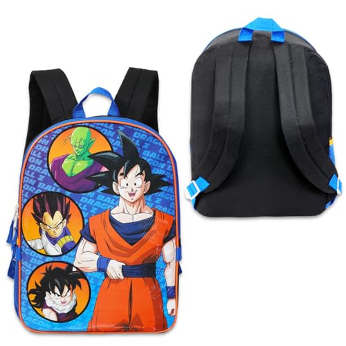 TOEI Animation Dragon Ball Z Backpack with Lunch Box - Bundle with 16" Backpack, Lunch Bag, Water Bottle, Stickers, More | Dragon Ball School Backpack Kids - Image 4