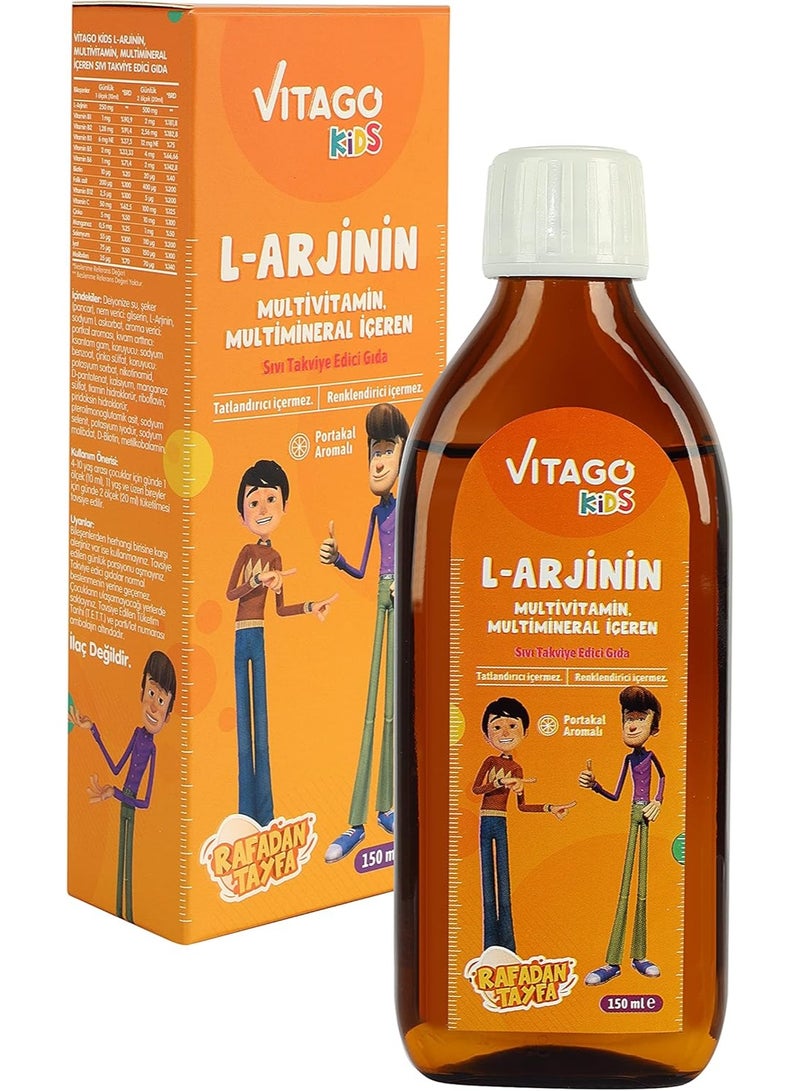 Vitago Kids Multivitamin L-Arginine RAFADAN Syrup 150ml - Image 1