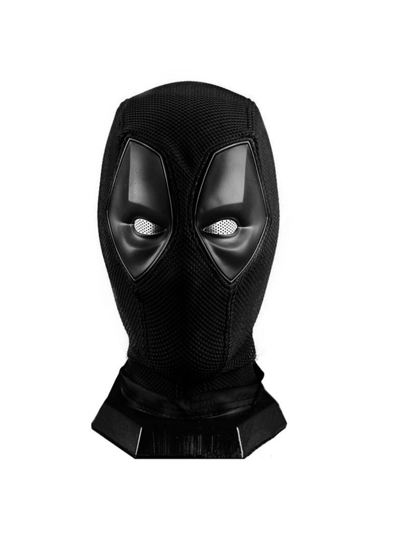 Deadpool headgear, knitted mask, cosplay, Marvel film and television peripherals, funny props (black)