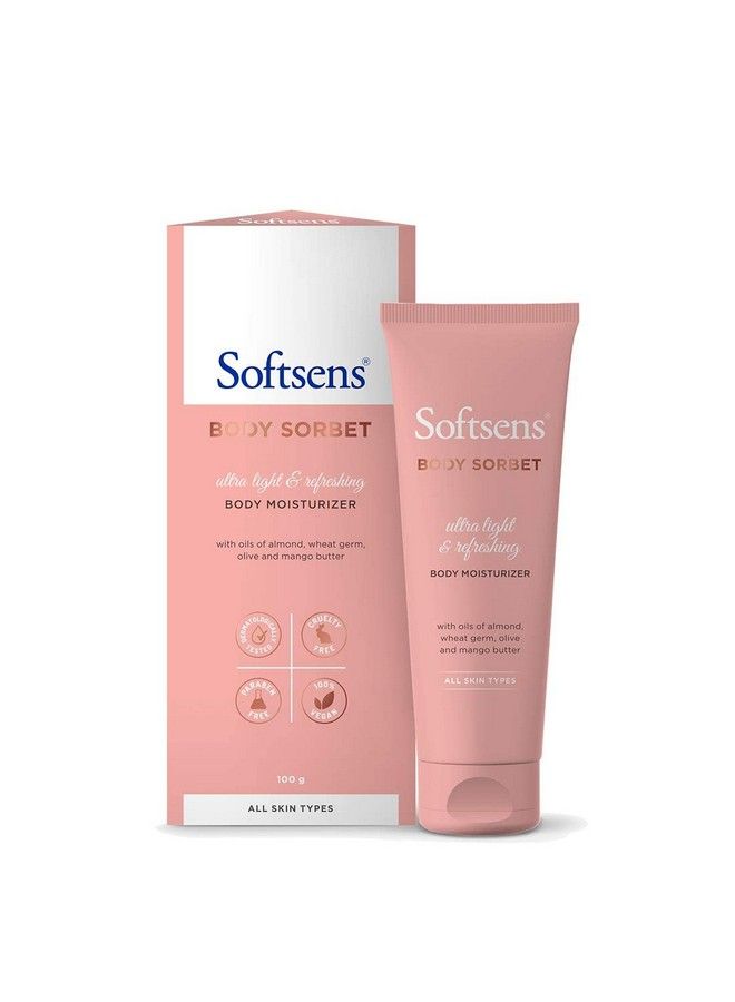 Softsens Moisturizing Body Sorbet Luxurious Body Moisturizer & Hand Cream Silky Soft & Smooth Skin, 100 Gm. - Image 1