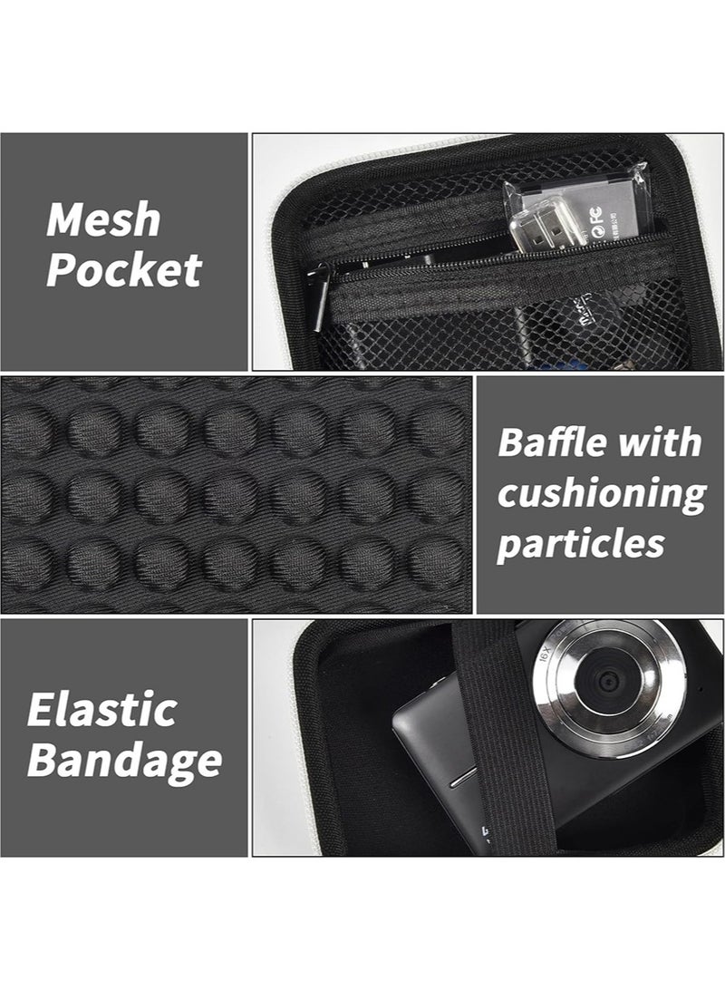 Captaintech Camera Case for CAMKORY/for Kodak Pixpro/for VAHOIALD/for Sony DSCW800 830/ for Canon PowerShot 180 190  Cameras Storage Holder for Accessories (Box Only)-Black - Image 3