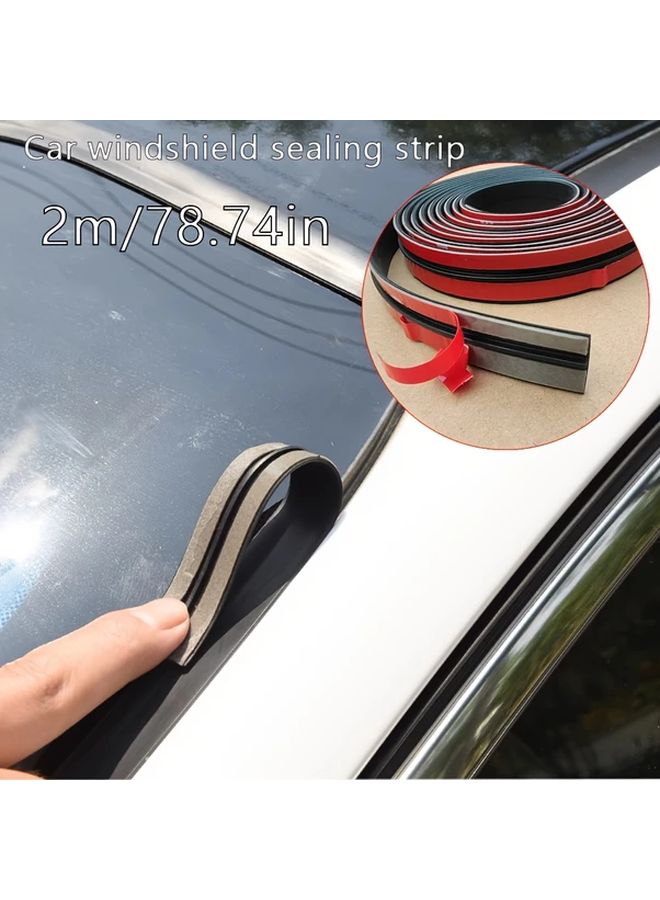 2M Rubber Windshield Sealing Strip Waterproof Dustproof Universal Fit For Car Truck RV - Image 1