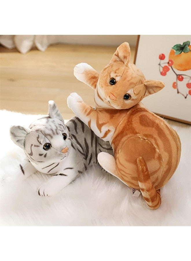 تيكلز لعبة قطة لطيفة محشوة ناعمة على شكل حيوان للأطفال الأولاد والبنات كهدية عيد ميلاد (اللون: رمادي؛ المقاس: 21 سم) - Image 3