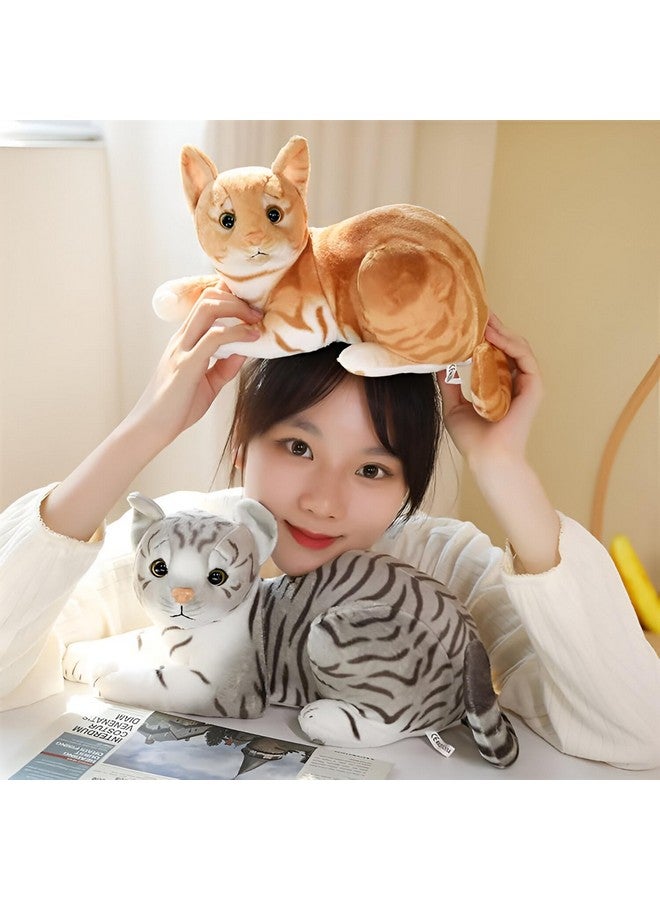 تيكلز لعبة قطة لطيفة محشوة ناعمة على شكل حيوان للأطفال الأولاد والبنات كهدية عيد ميلاد (اللون: رمادي؛ المقاس: 21 سم) - Image 2