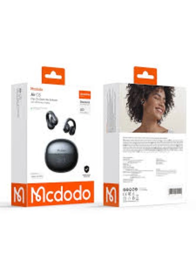 مكدودو سماعات Mcdodo بتصميم Clip-On مفتوح مع شاشة رقمية – سماعات بلوتوث لاسلكية TWS من سلسلة Air O3 للمكالمات والموسيقى – أسود (HP-8160) - Image 3