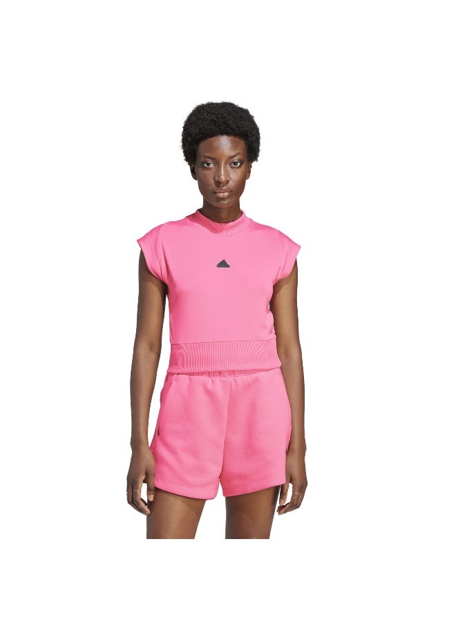 Adidas W Z.N.E. Tee Pink Training T-Shirts For Women Xs - Image 3