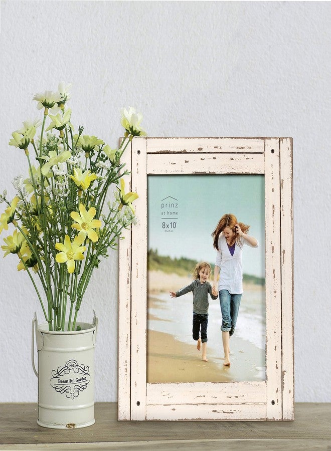 PRINZ Homestead 8-inch x 10-inch Distressed Wood Picture Frame, White, 8x10 - Image 4