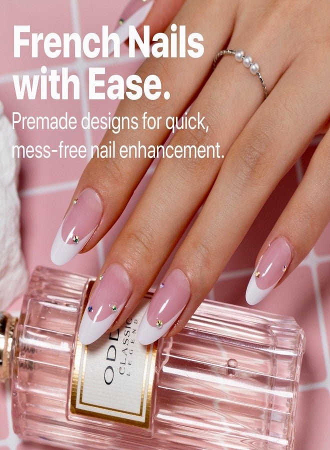 SXC Cosmetics French Tip Press On Nails Pink Series, Medium Almond X-Pro Tips Starter Kit - Image 2