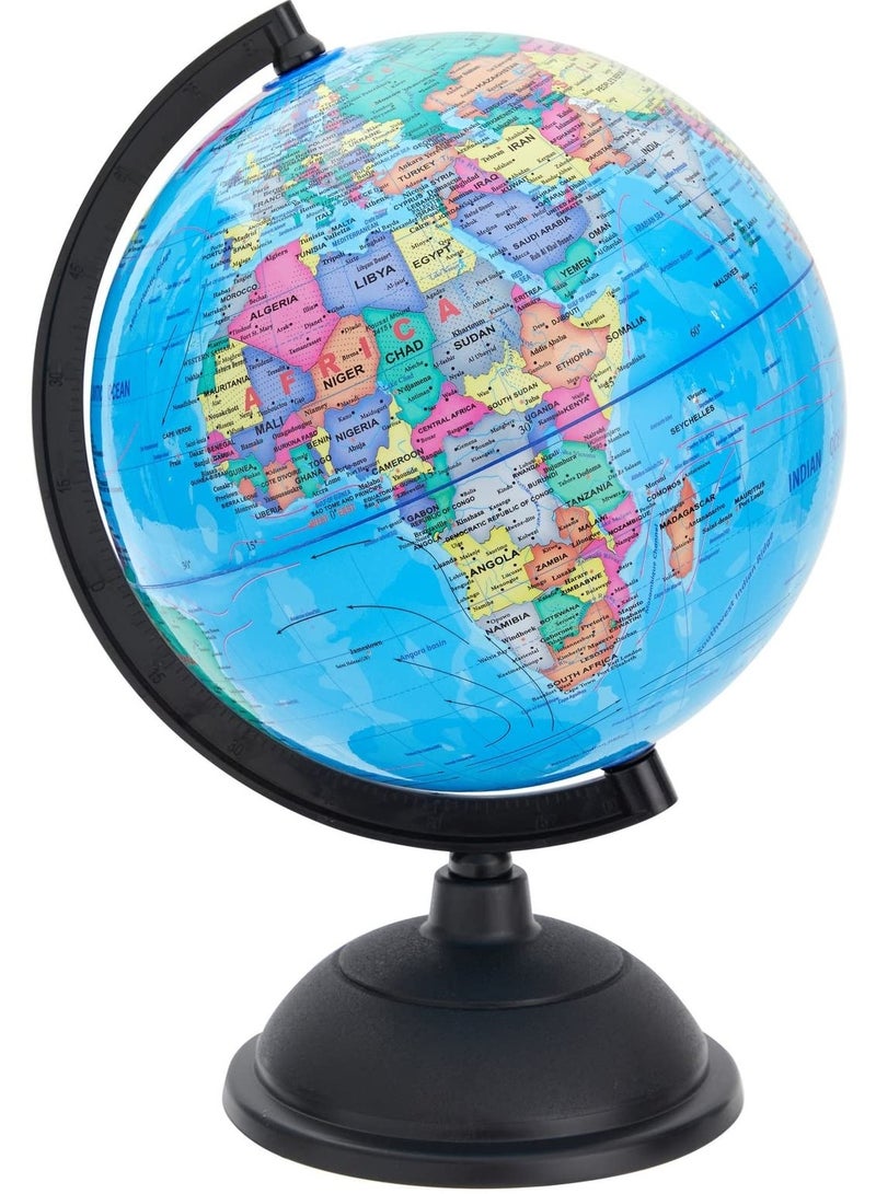 كرافت ماجيك 14 سم العالم الكرة الأرضية لتعليم الأطفال ، خريطة العالم التعليمية الدورية لتدريس جغرافيا الفصول الدراسية ، زخرفة المكاتب والمكاتب - Image 1