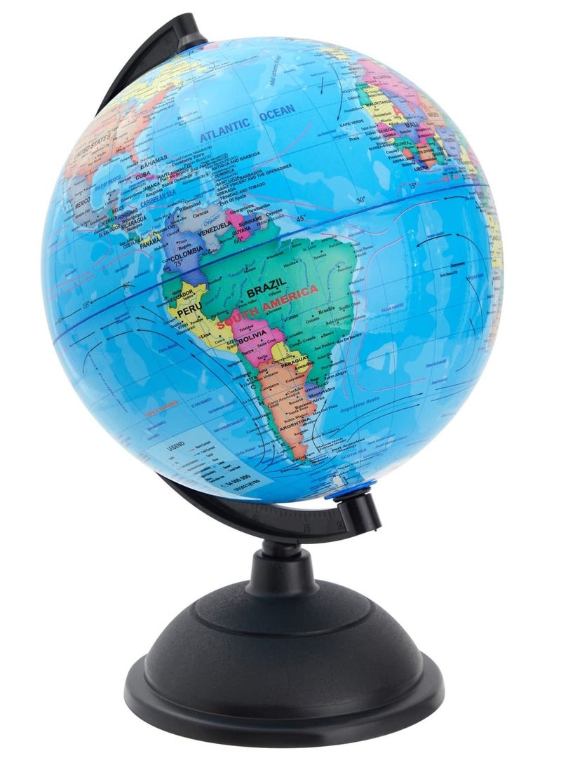 كرافت ماجيك 14 سم العالم الكرة الأرضية لتعليم الأطفال ، خريطة العالم التعليمية الدورية لتدريس جغرافيا الفصول الدراسية ، زخرفة المكاتب والمكاتب - Image 5