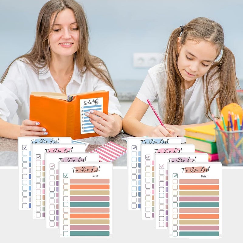 BetterJonny 8 Packs to Do List Notepad, 4 x 6 Inch with Line Adhesive Memo Sticky Notes Notepad,Multi Colors Self-Stick Note Pads,for Office Home School Desk Supplies，50 Sheet/Pad - Image 5