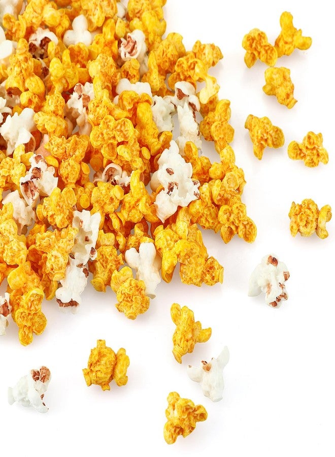 Waydress 150 Pcs Miniature Fake Popcorn Artificial Simulation Popcorn Charms Models Resin Food Props Pendant for DIY Earring Bracelet Necklace Party Photo Dollhouse Kitchen Halloween Decoration - Image 1
